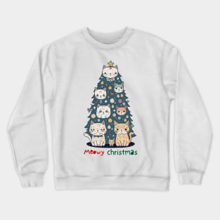 Meowy Christmas Tree sweater Crewneck Sweatshirt